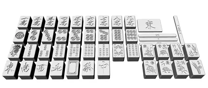 Mahjong SET stl 3D print model