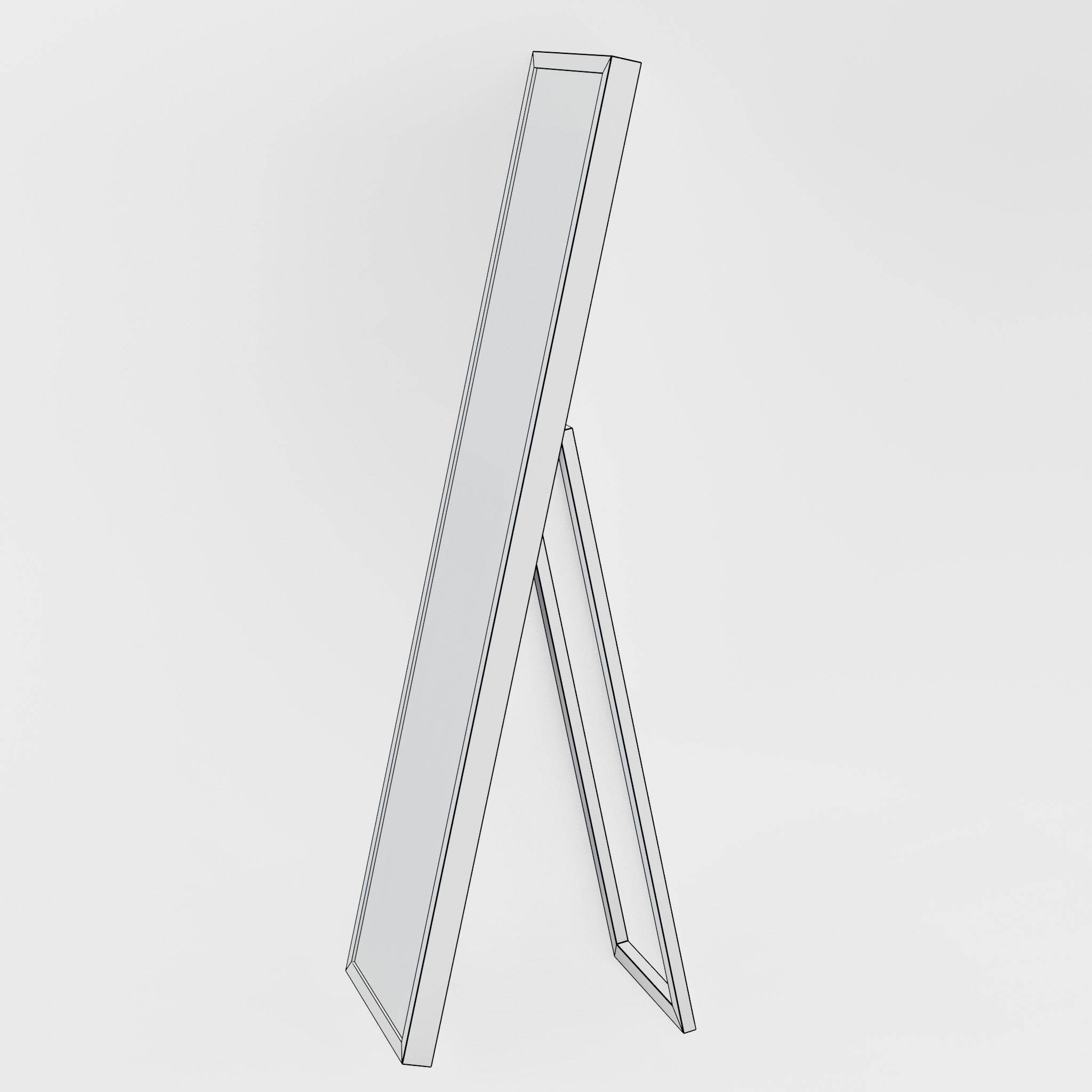 Floor Mirror Low-poly 3D model_3