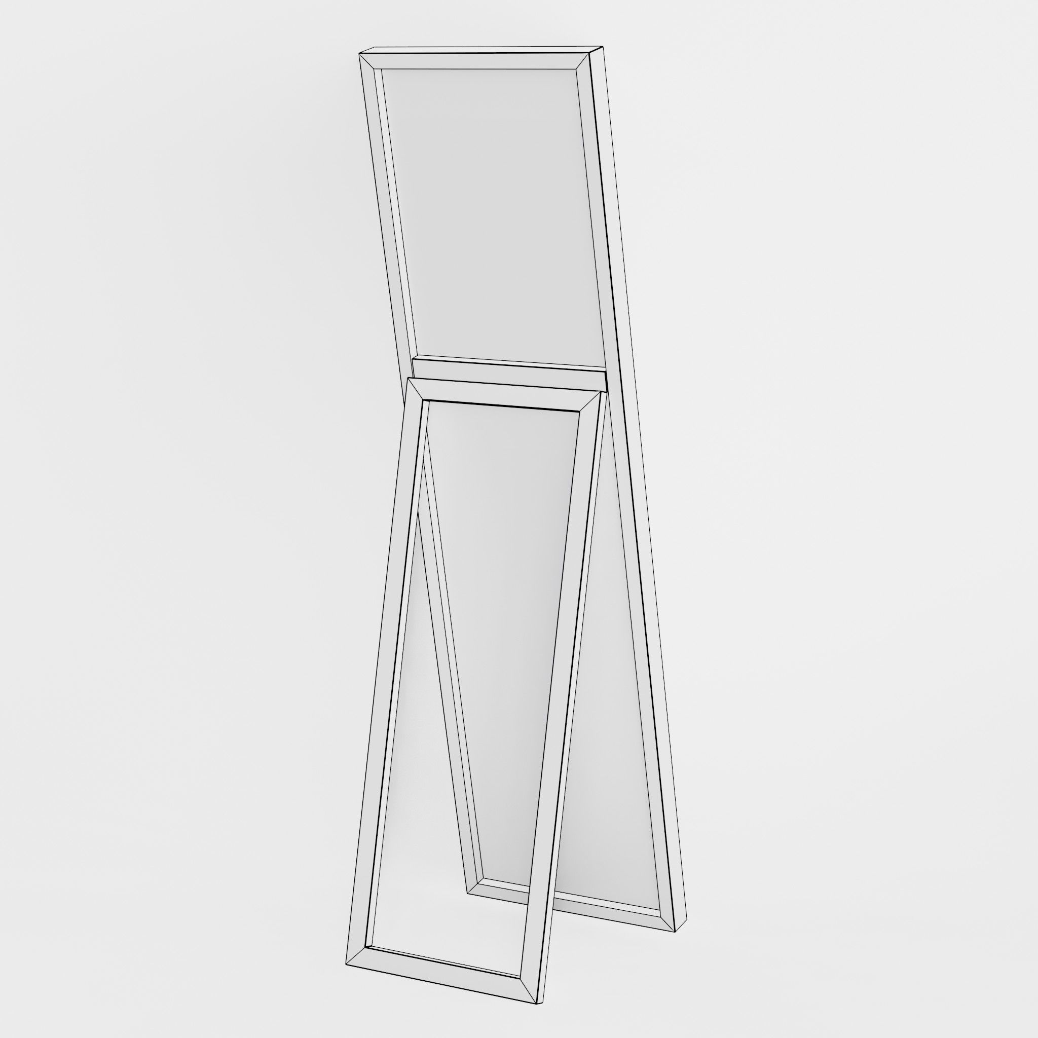 Floor Mirror Low-poly 3D model_2