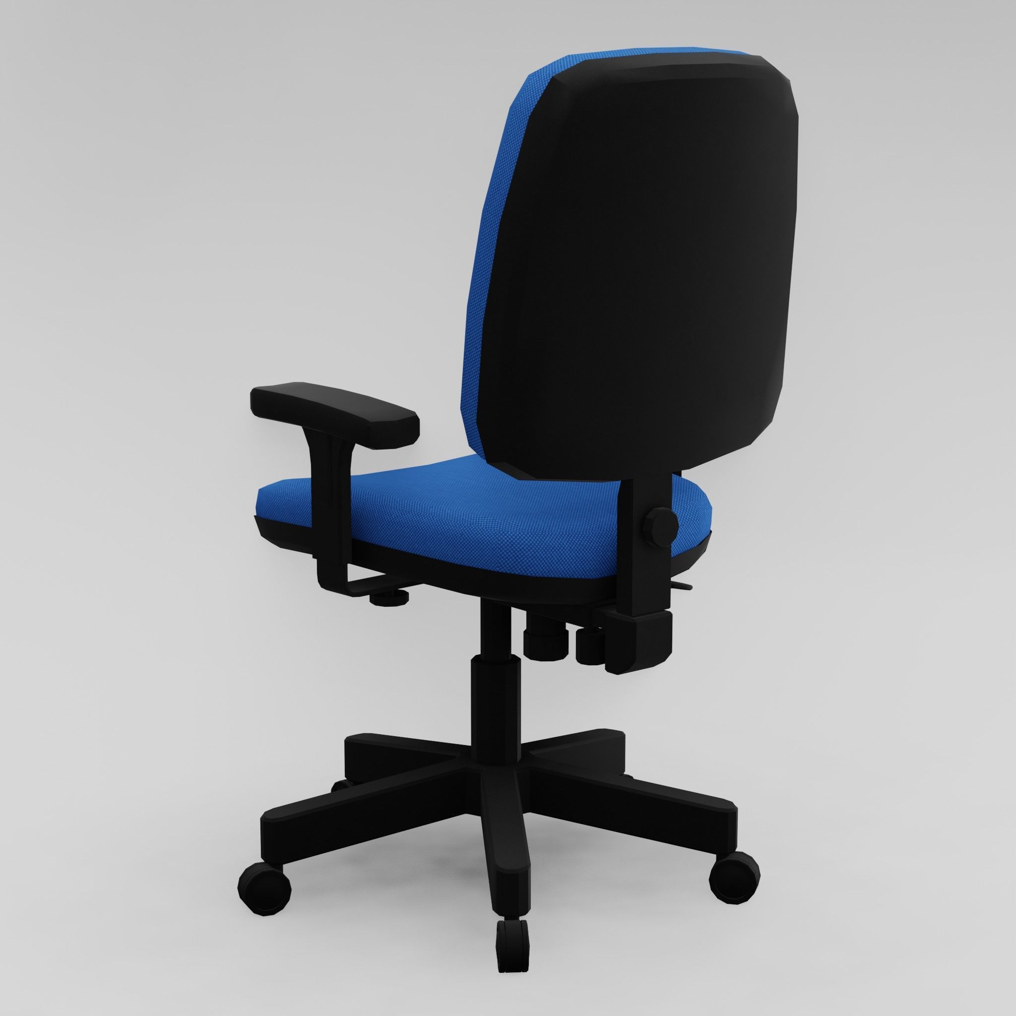 Office Chair Low-poly 3D model_2