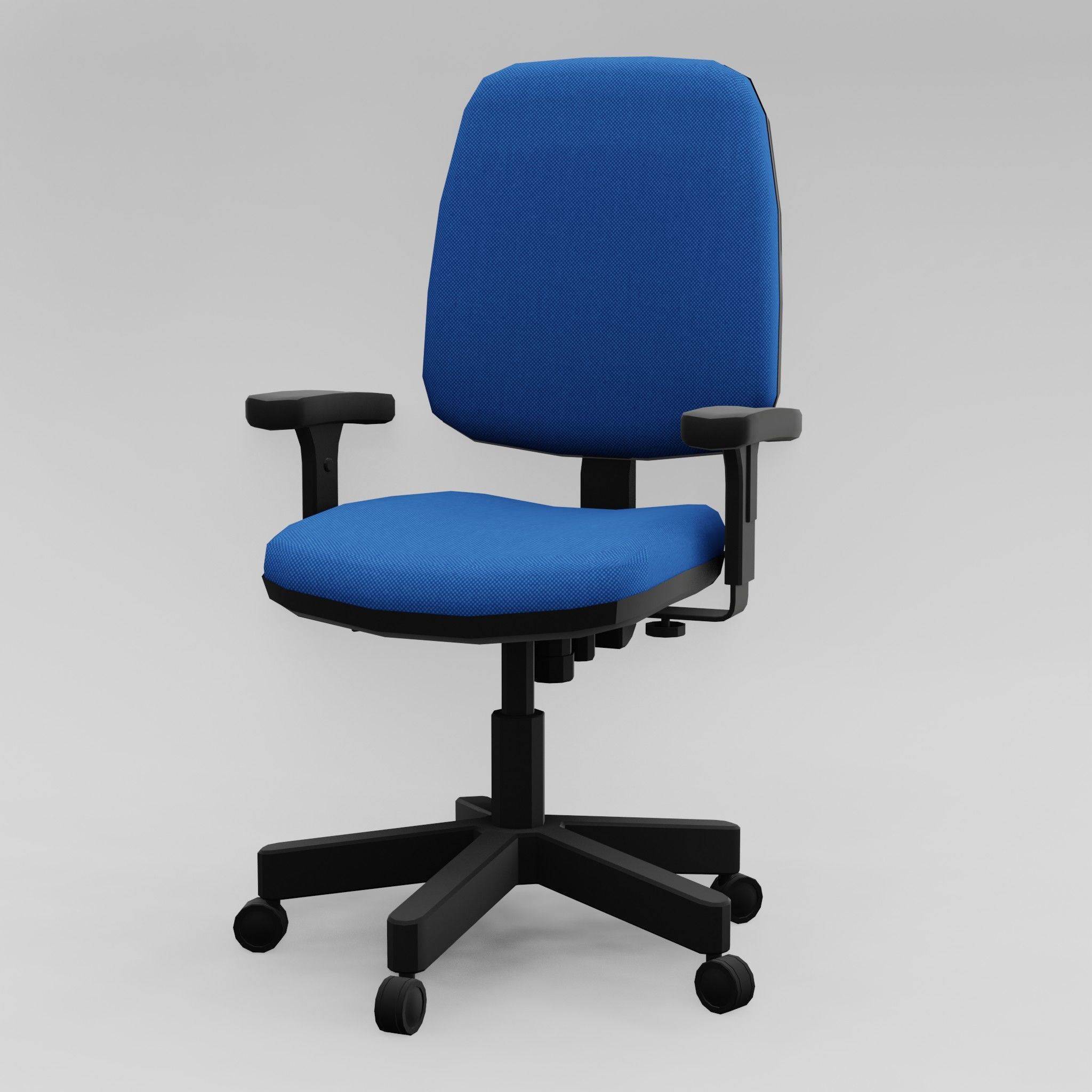 Office Chair Low-poly 3D model_1