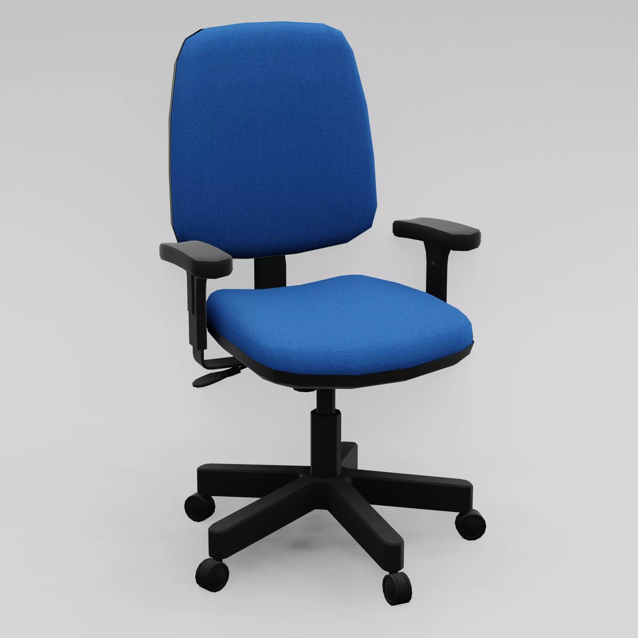Office Chair Low-poly 3D model_0