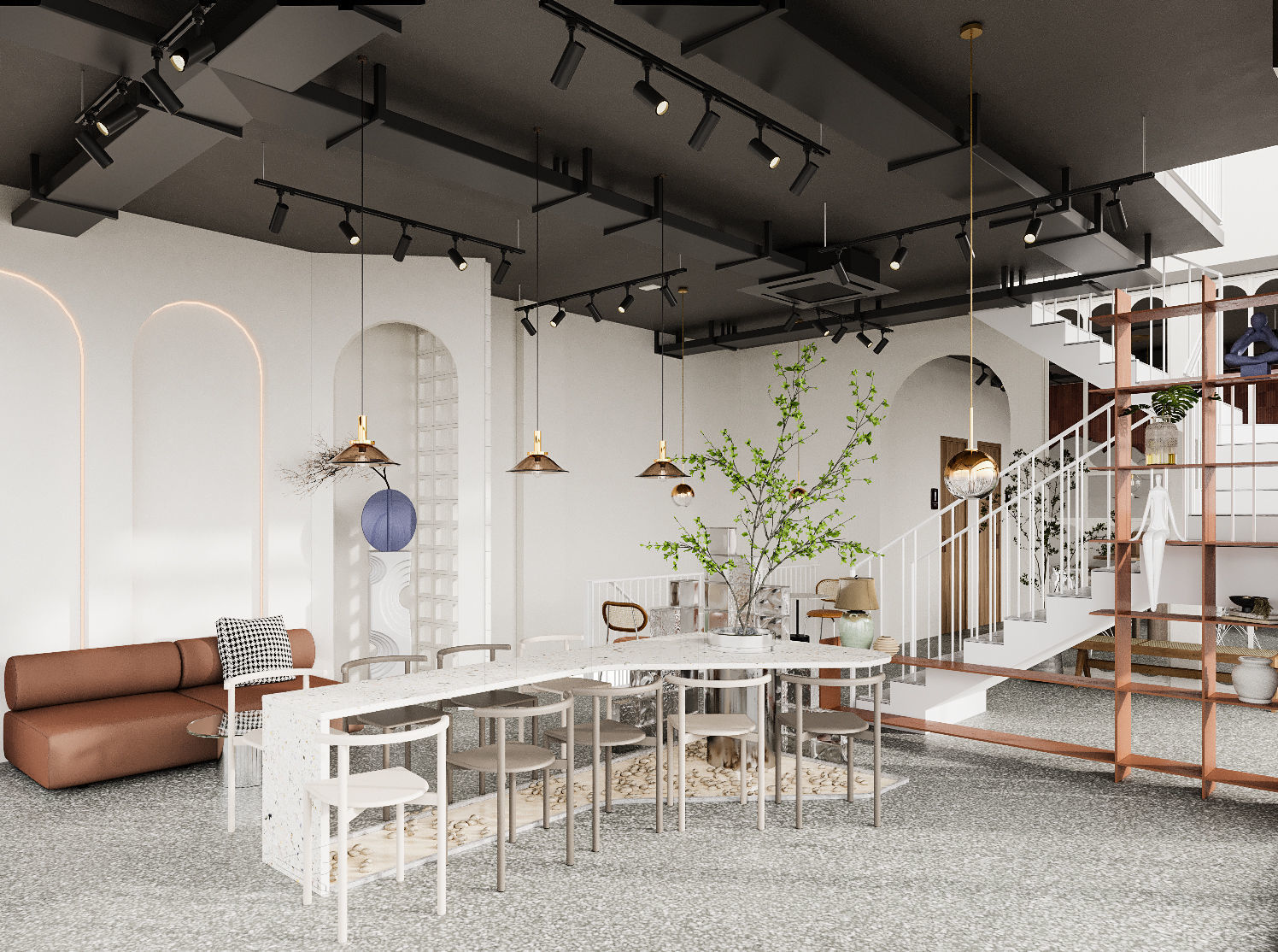 COFFEE SHOP INTERIOR DESIGN 3DSMAX CORONA RENDER 3D model_1