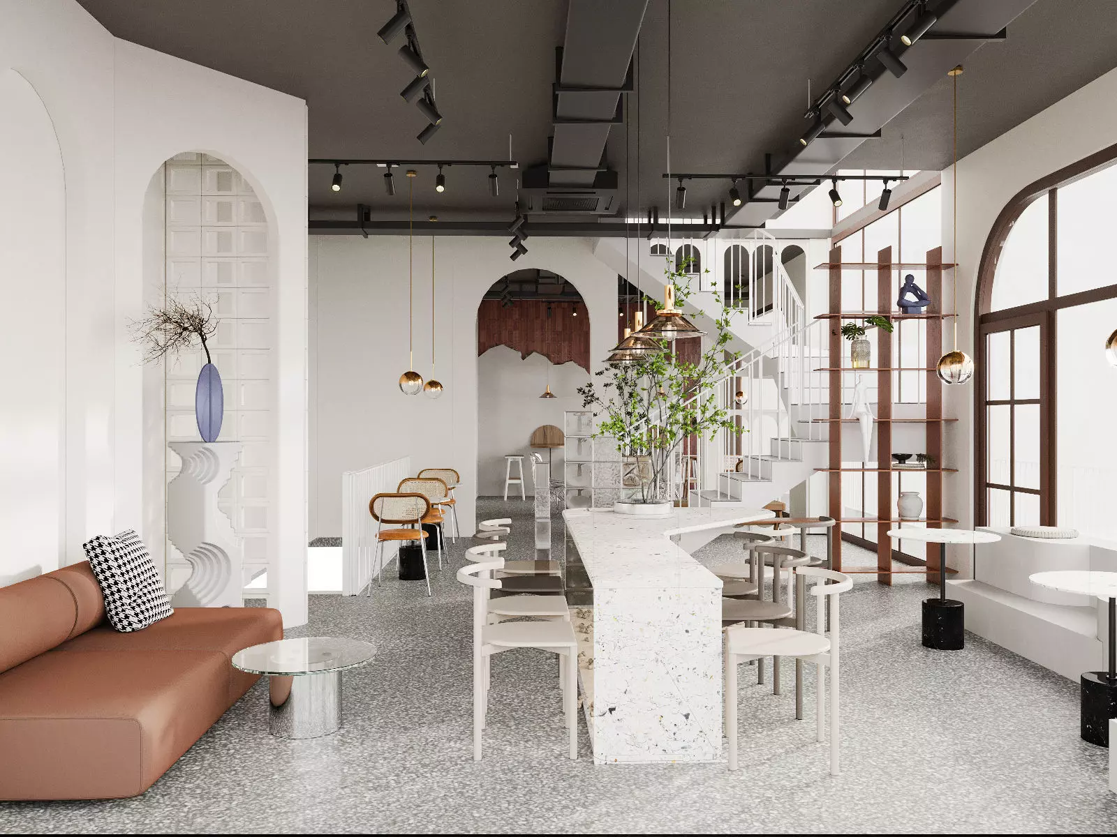 COFFEE SHOP INTERIOR DESIGN 3DSMAX CORONA RENDER 3D model_0