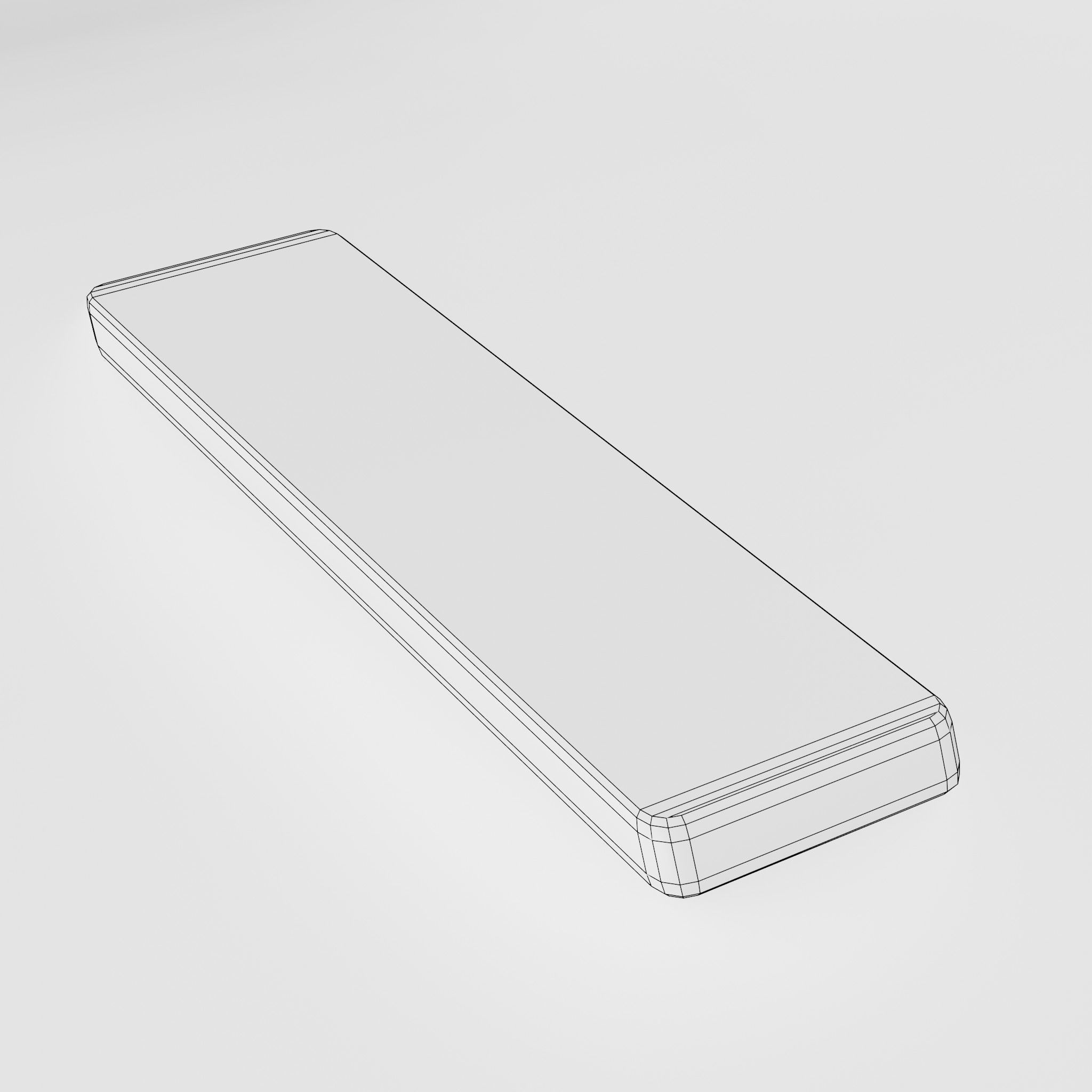 TV And TV Remote Low-poly 3D model_4
