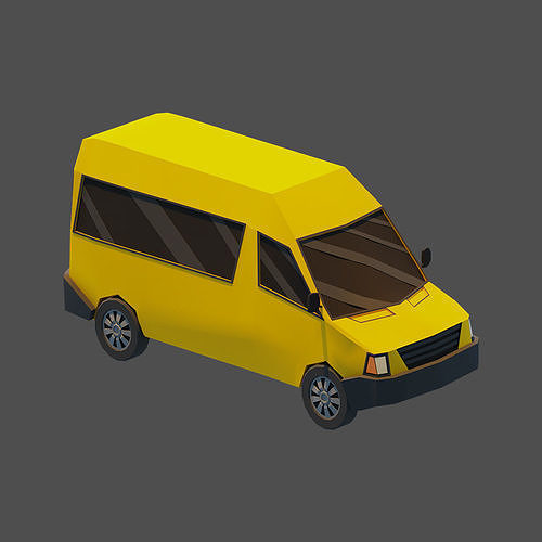 Van Low Poly Low-poly 3D model