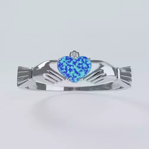 Anillo de matrimonio corazon coronado Wedding ring crowned heart 3D model
