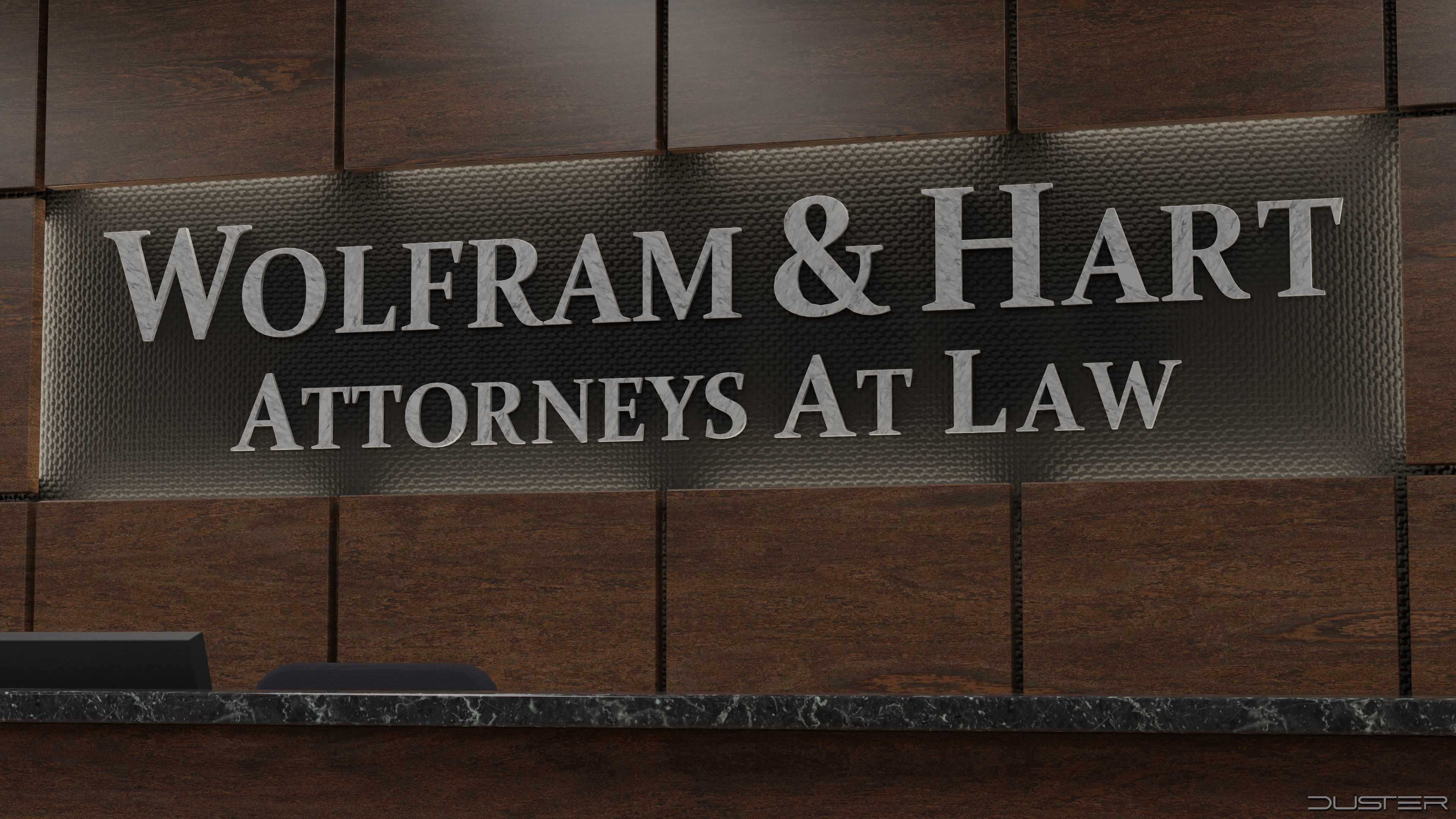 Reception Lobby  Wolfram and Hart Low-poly 3D model_2