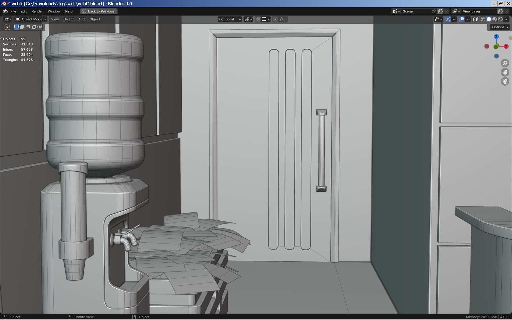 Reception Lobby  Wolfram and Hart Low-poly 3D model_11