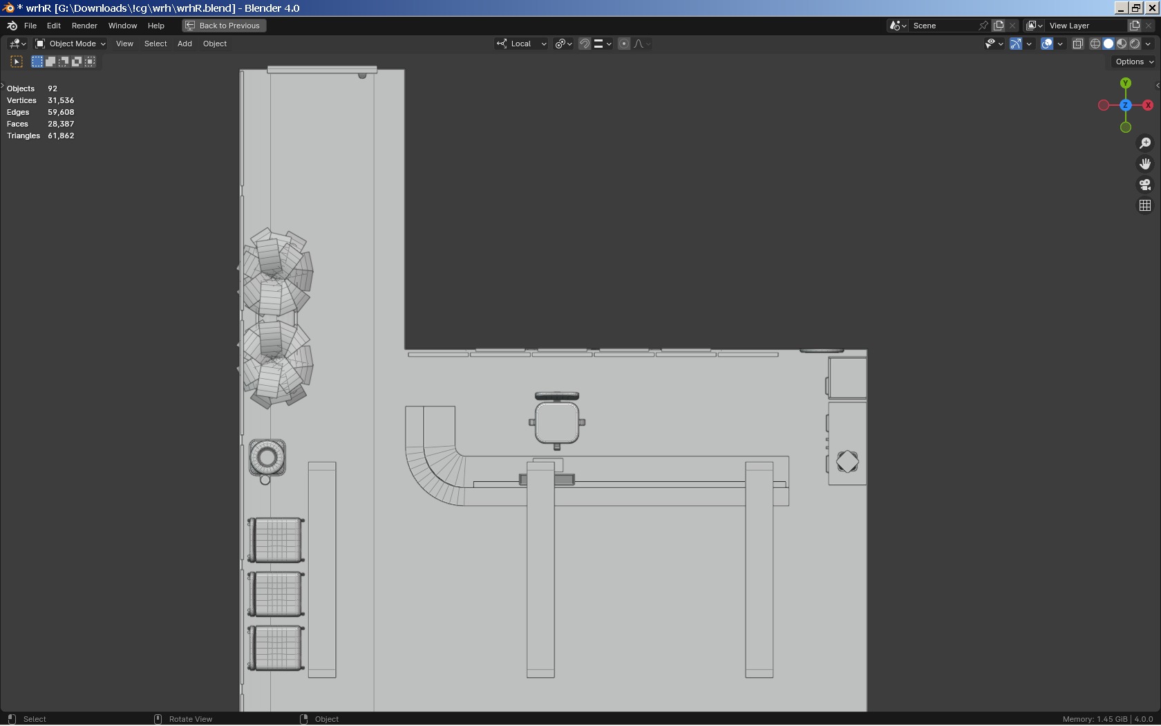 Reception Lobby  Wolfram and Hart Low-poly 3D model_6
