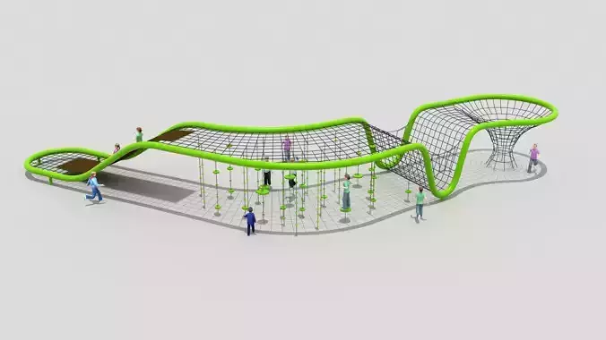 Rope net playground