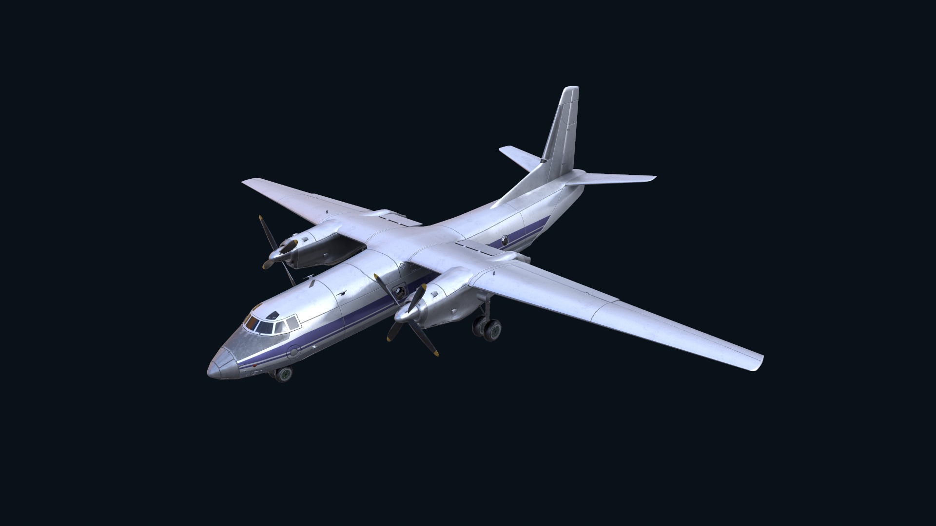 Asset - Army - AN 26 Curl 3D model Realistic Low-poly 3D model_7