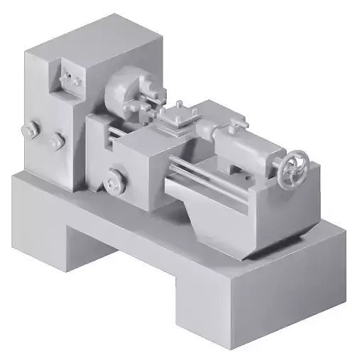 Games Lathe Machinery Toy Low-poly 3D model