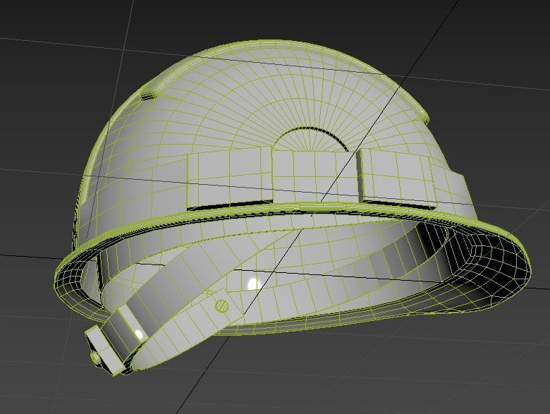 Mining Helmet Low-poly 3D model_5