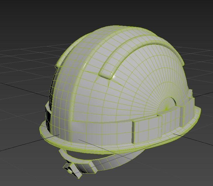 Mining Helmet Low-poly 3D model_4