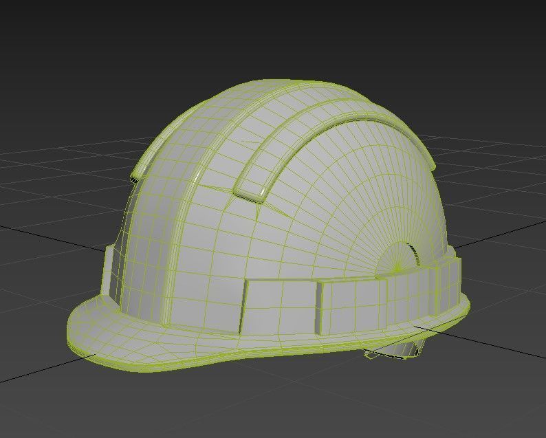 Mining Helmet Low-poly 3D model_3