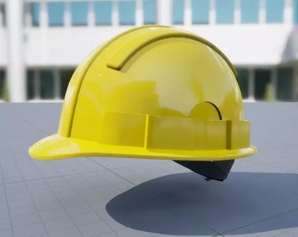 Mining Helmet Low-poly 3D model_0