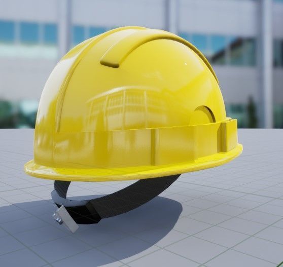 Mining Helmet Low-poly 3D model_1