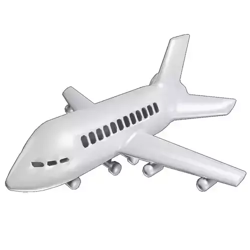 Games Aeroplane Toy Low-poly 3D model