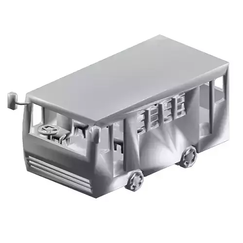 Games Bus Toy Low-poly 3D model