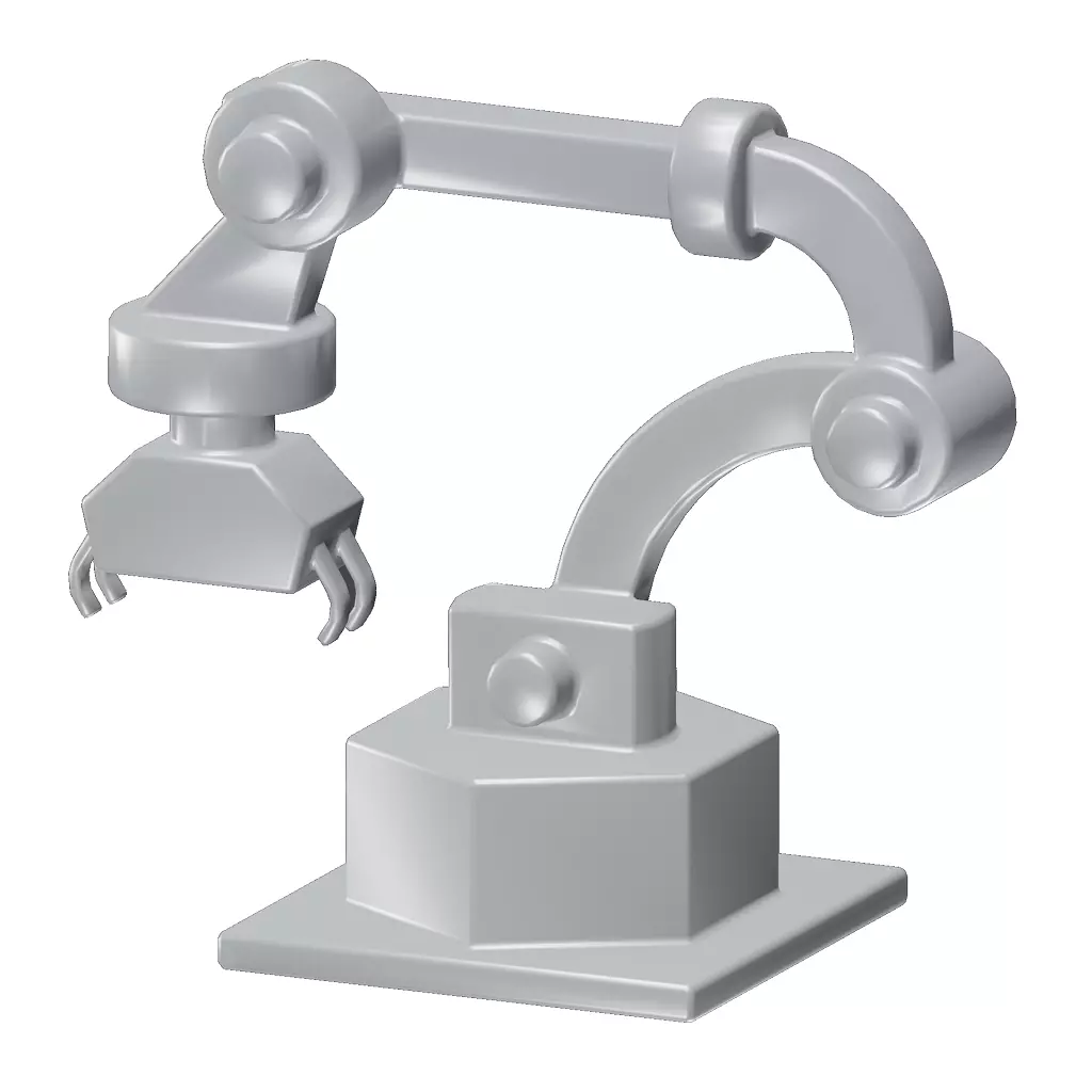 Games Industrial Robot Toy Low-poly 3D model_0