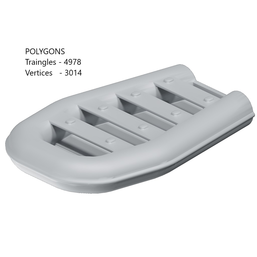 Games Inflatable Boat Low-poly 3D model_1