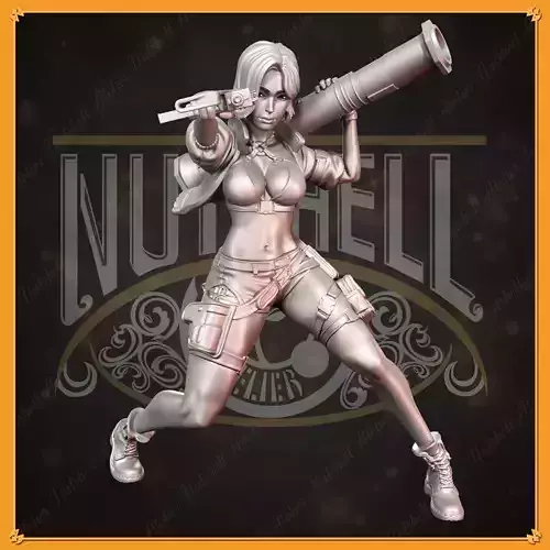 Nutshell Atelier - Anti-Tank girl Pose04 - NSFW 3D print model
