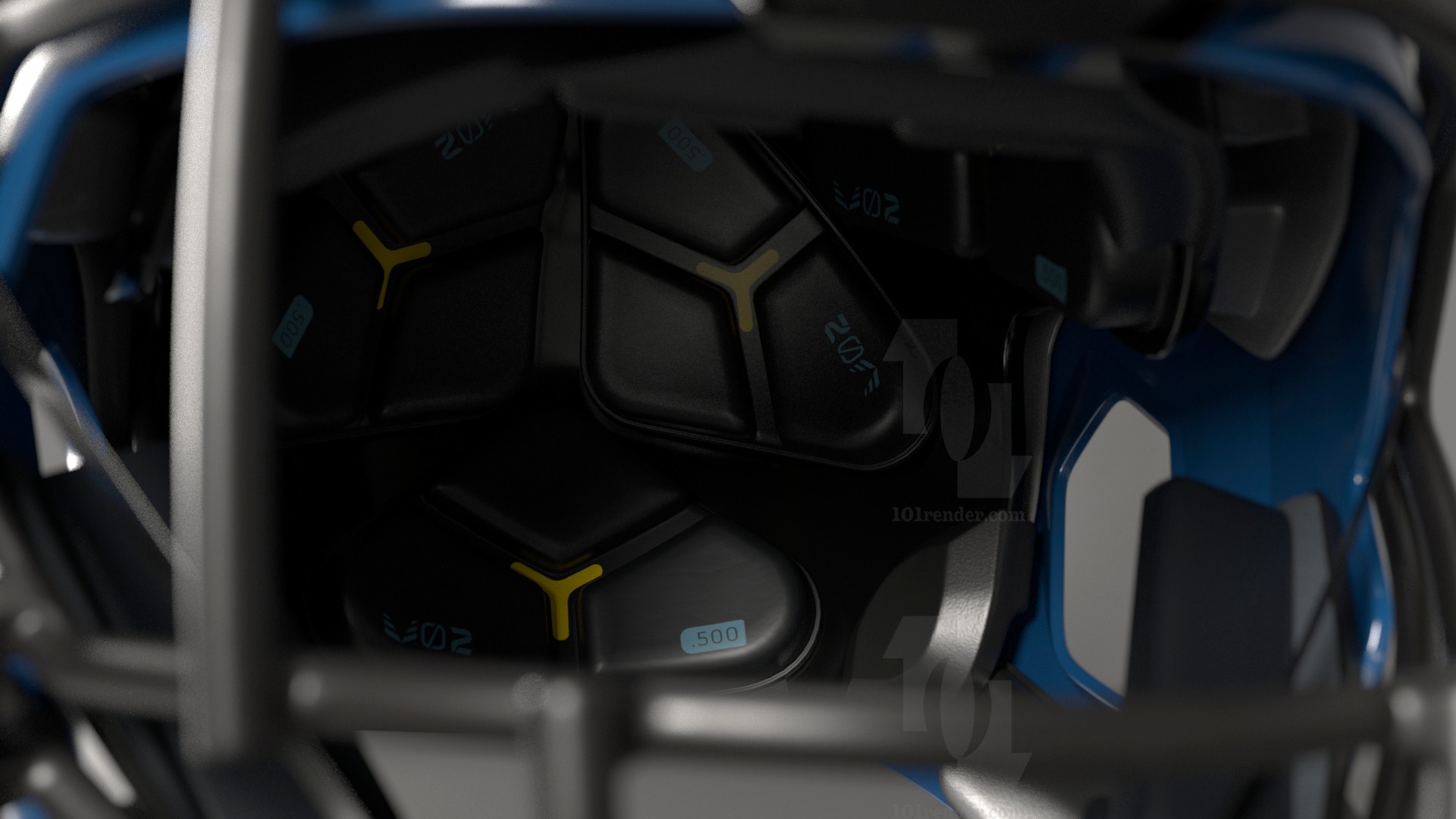 Vicis ZERO2 Football Helmet 3D model_6