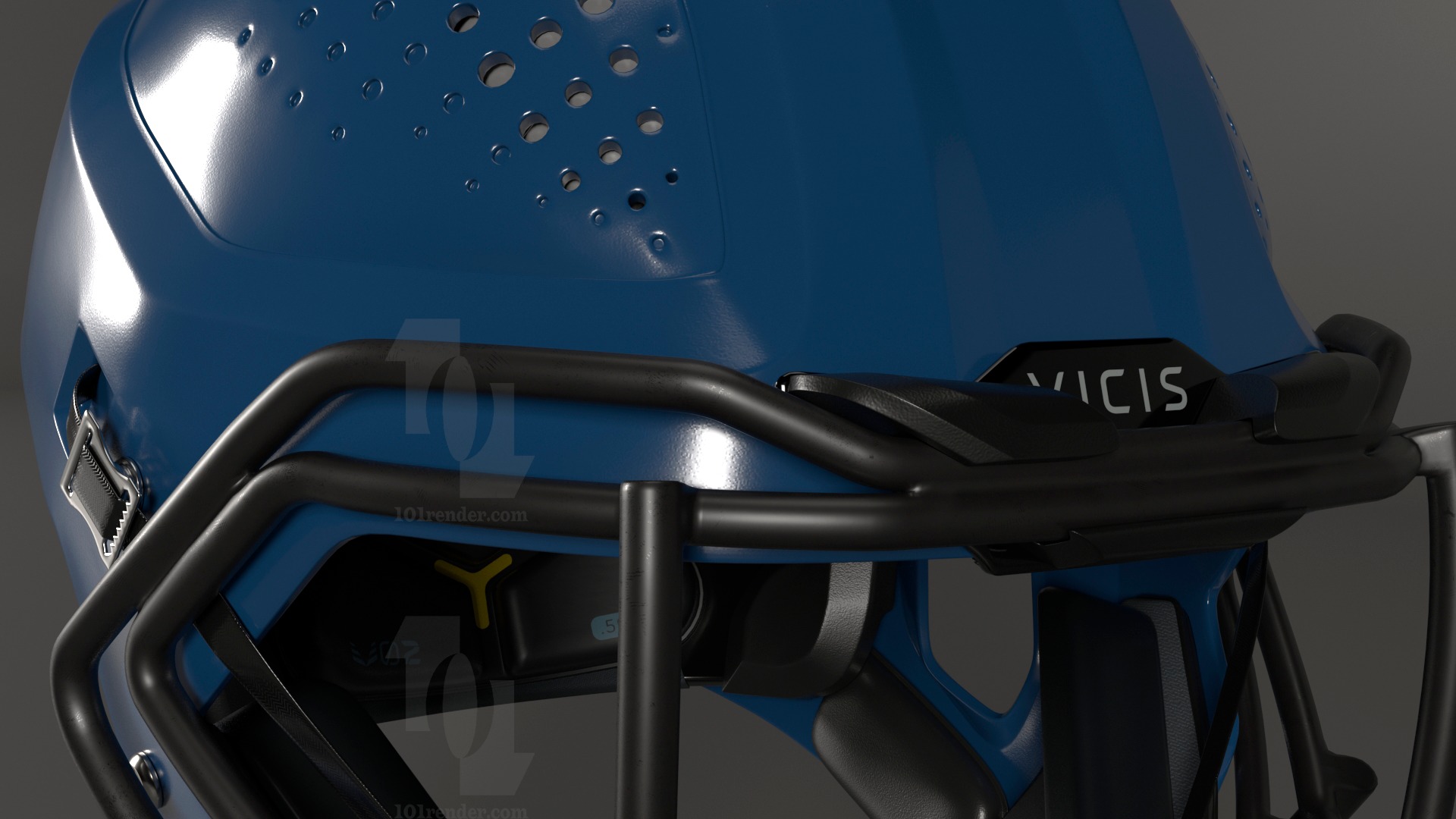 Vicis ZERO2 Football Helmet 3D model_2