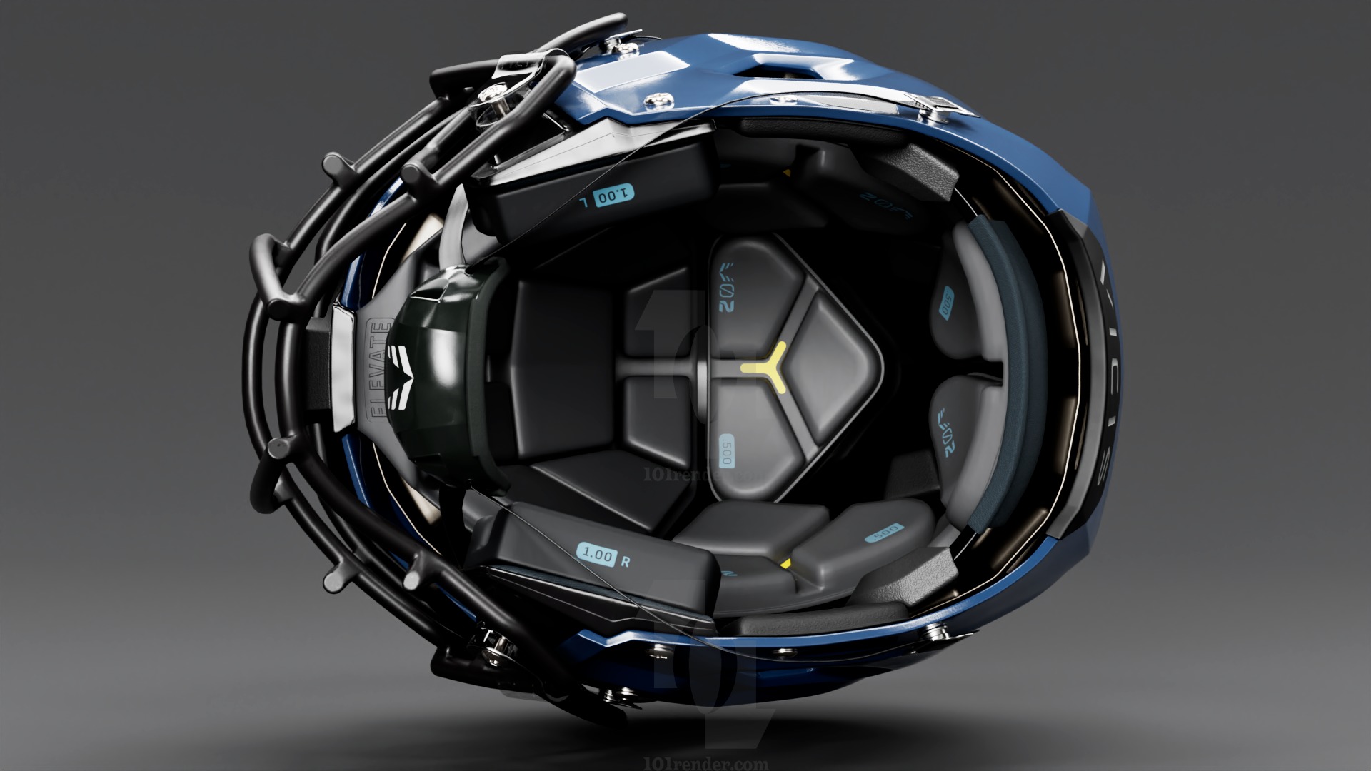 Vicis ZERO2 Football Helmet 3D model_3
