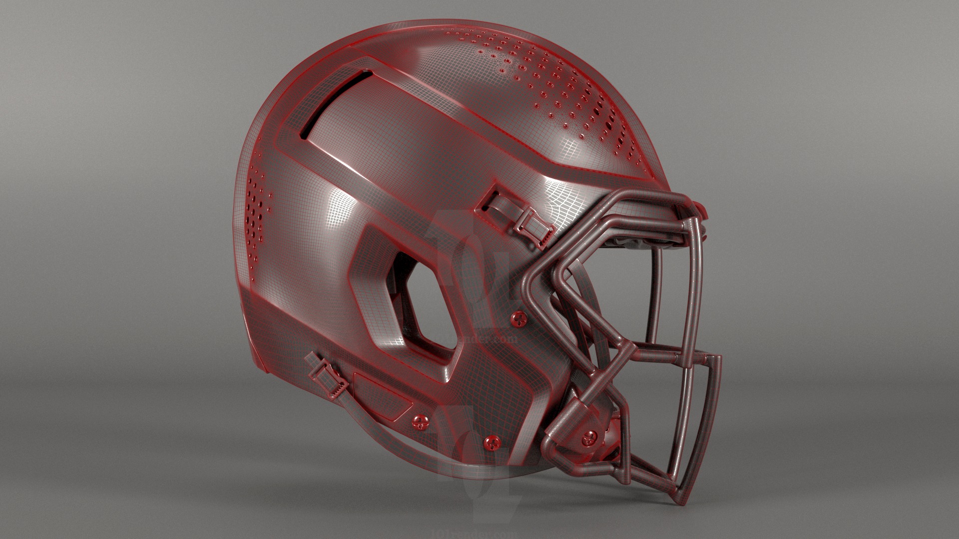 Vicis ZERO2 Football Helmet 3D model_9