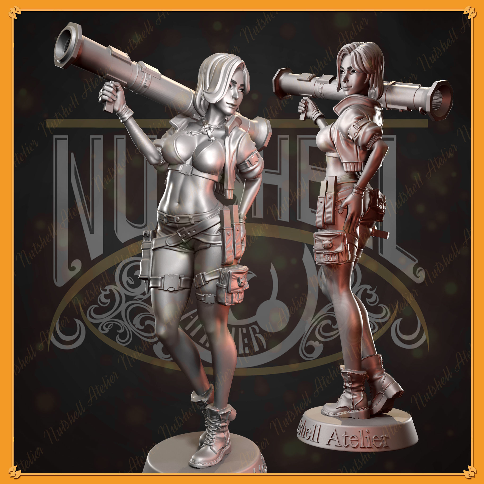 Nutshell Atelier - Anti-Tank girl Series - NSFW 3D print model_1