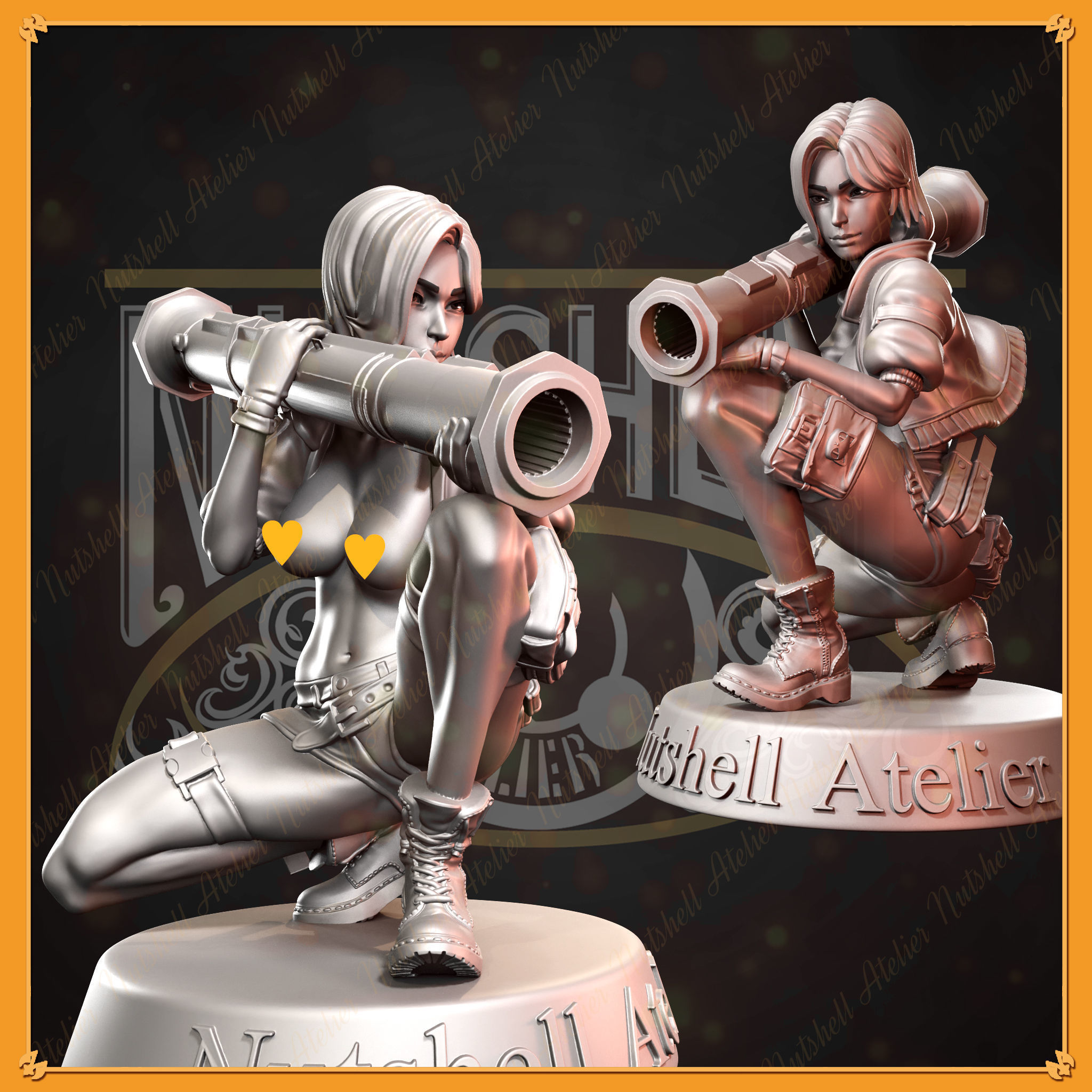 Nutshell Atelier - Anti-Tank girl Series - NSFW 3D print model_6