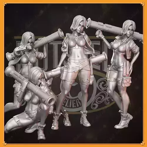 Nutshell Atelier - Anti-Tank girl Series - NSFW 3D print model