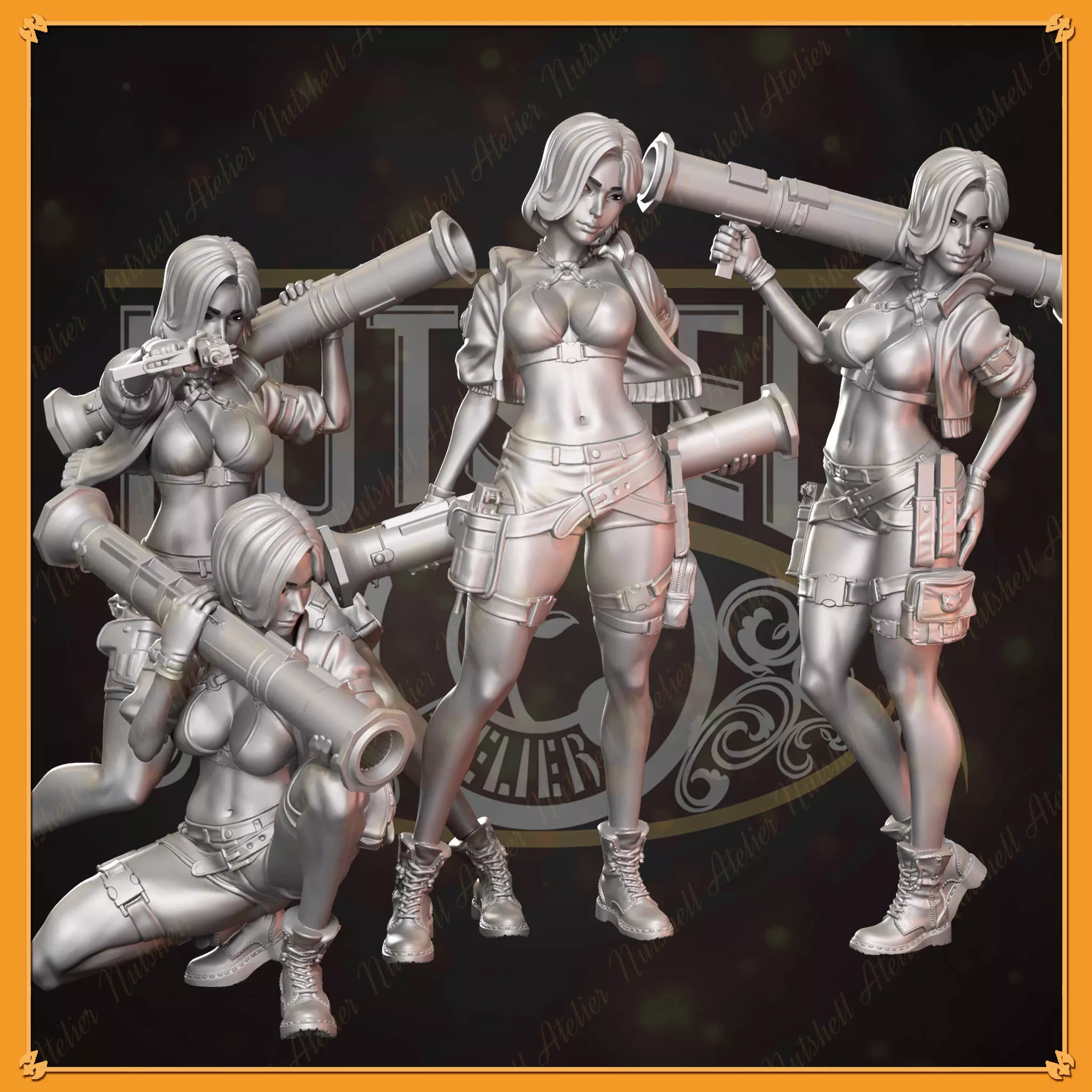 Nutshell Atelier - Anti-Tank girl Series - NSFW 3D print model_0