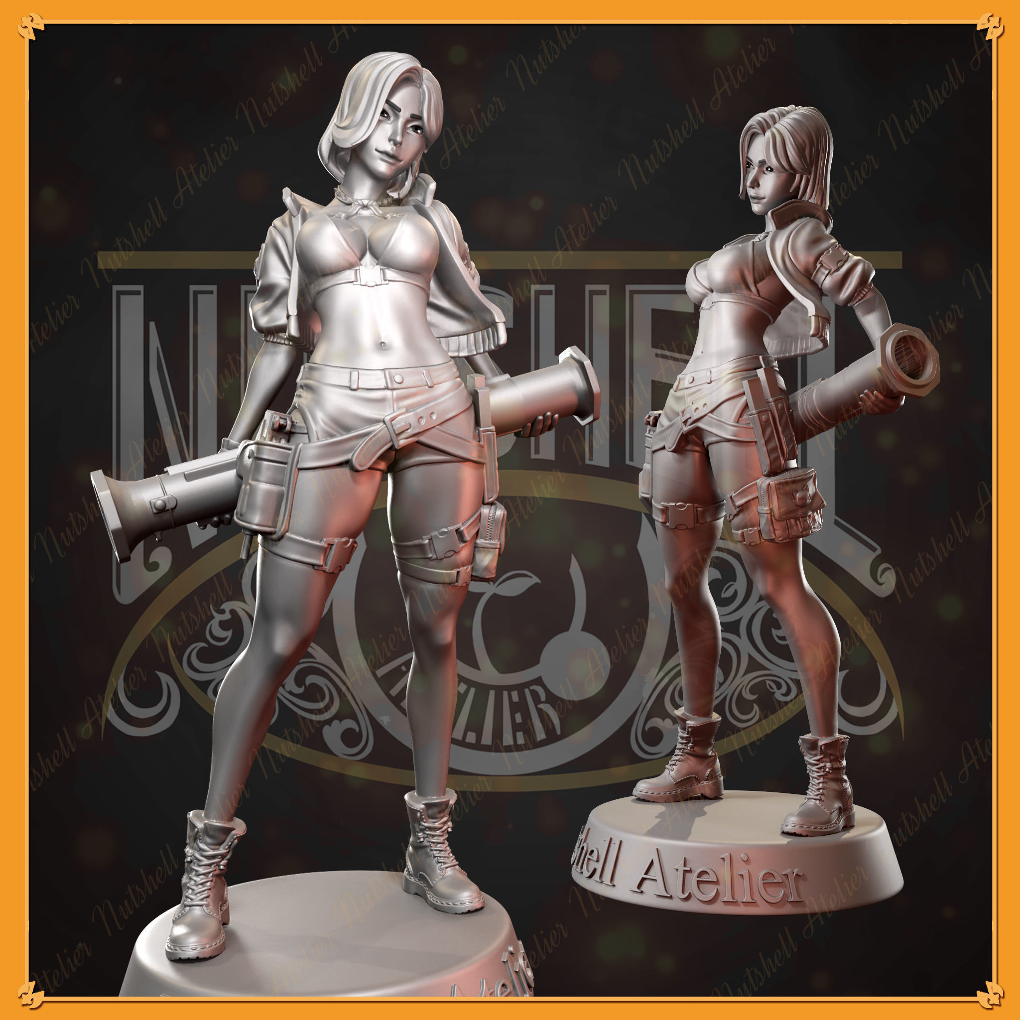 Nutshell Atelier - Anti-Tank girl Series - NSFW 3D print model_3