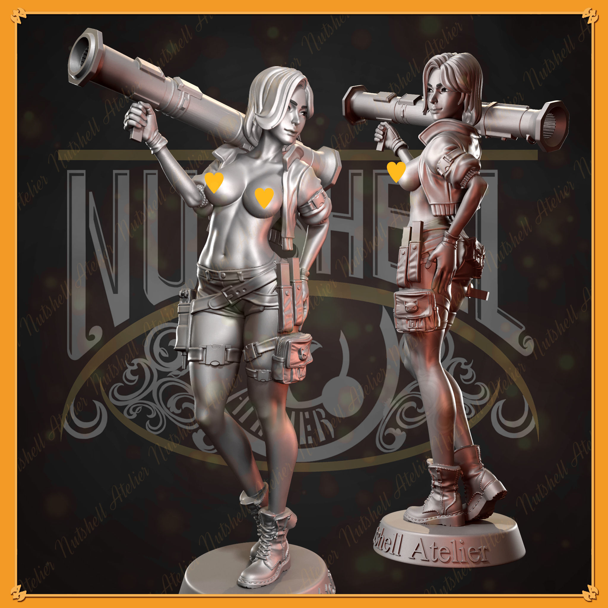 Nutshell Atelier - Anti-Tank girl Series - NSFW 3D print model_2