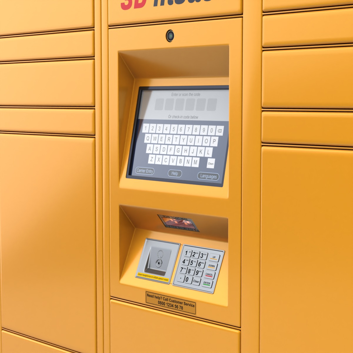 Parcel Locker 3D model_1