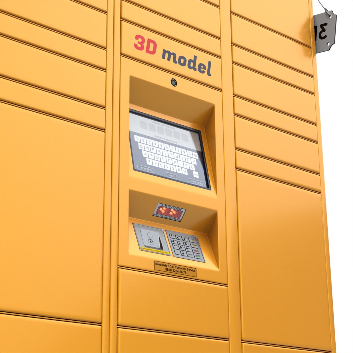 Parcel Locker 3D model_4