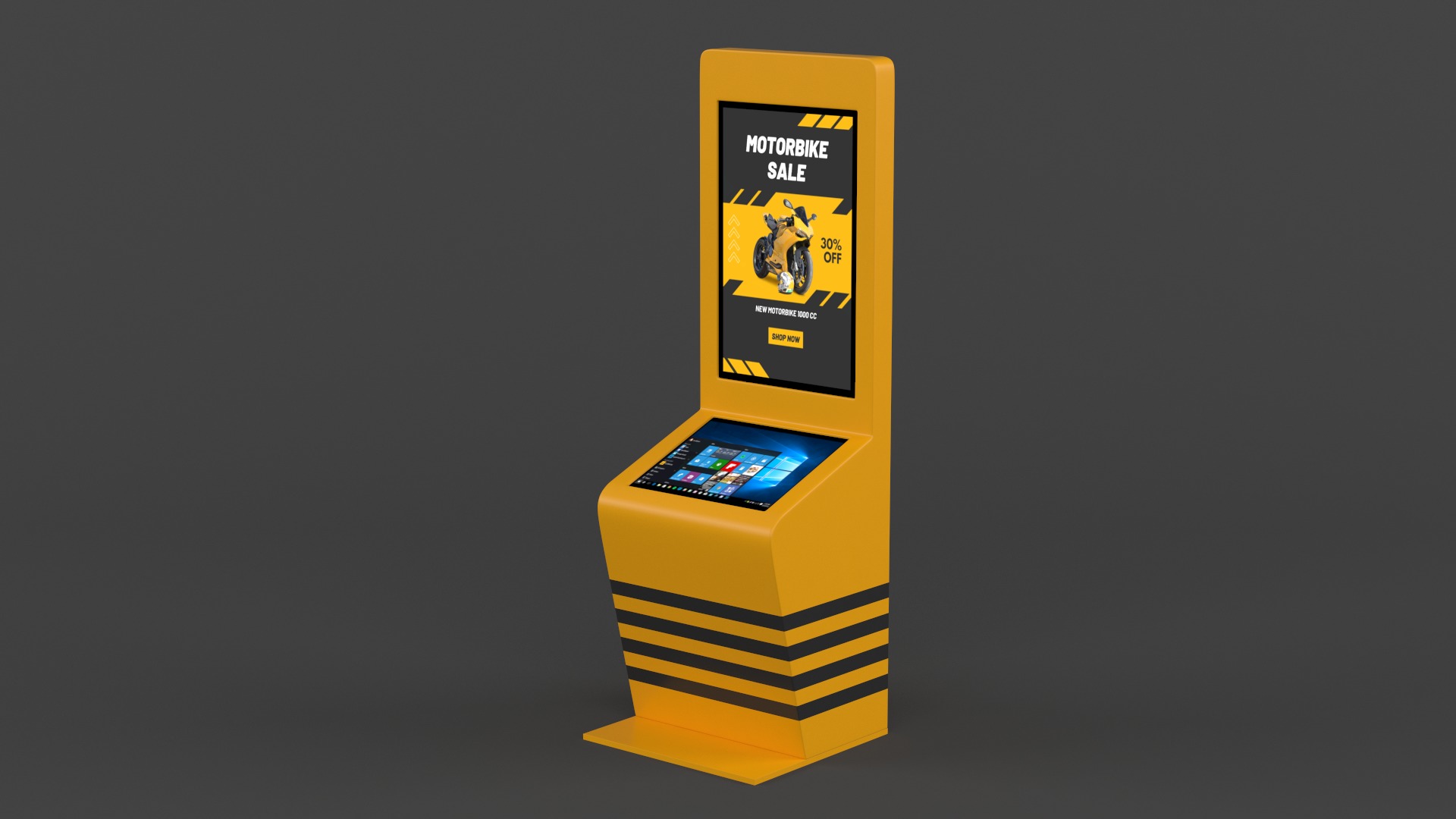 Electronic Kiosk 3D model_2