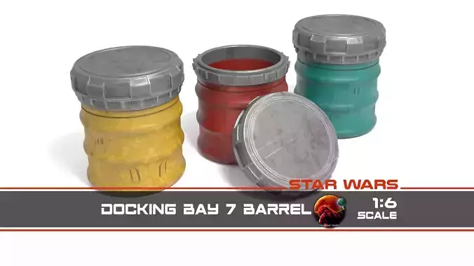 Docking Bay 7 Barrel 1-6 scale Hottoys Free 3D print model