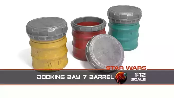 Docking Bay 7 Barrel 1-12 scale Blackseries Free 3D print model