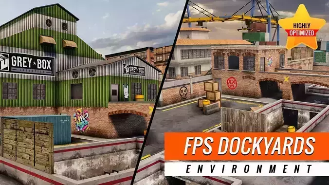 Dockyard Environment - Mobile Optimized for Games