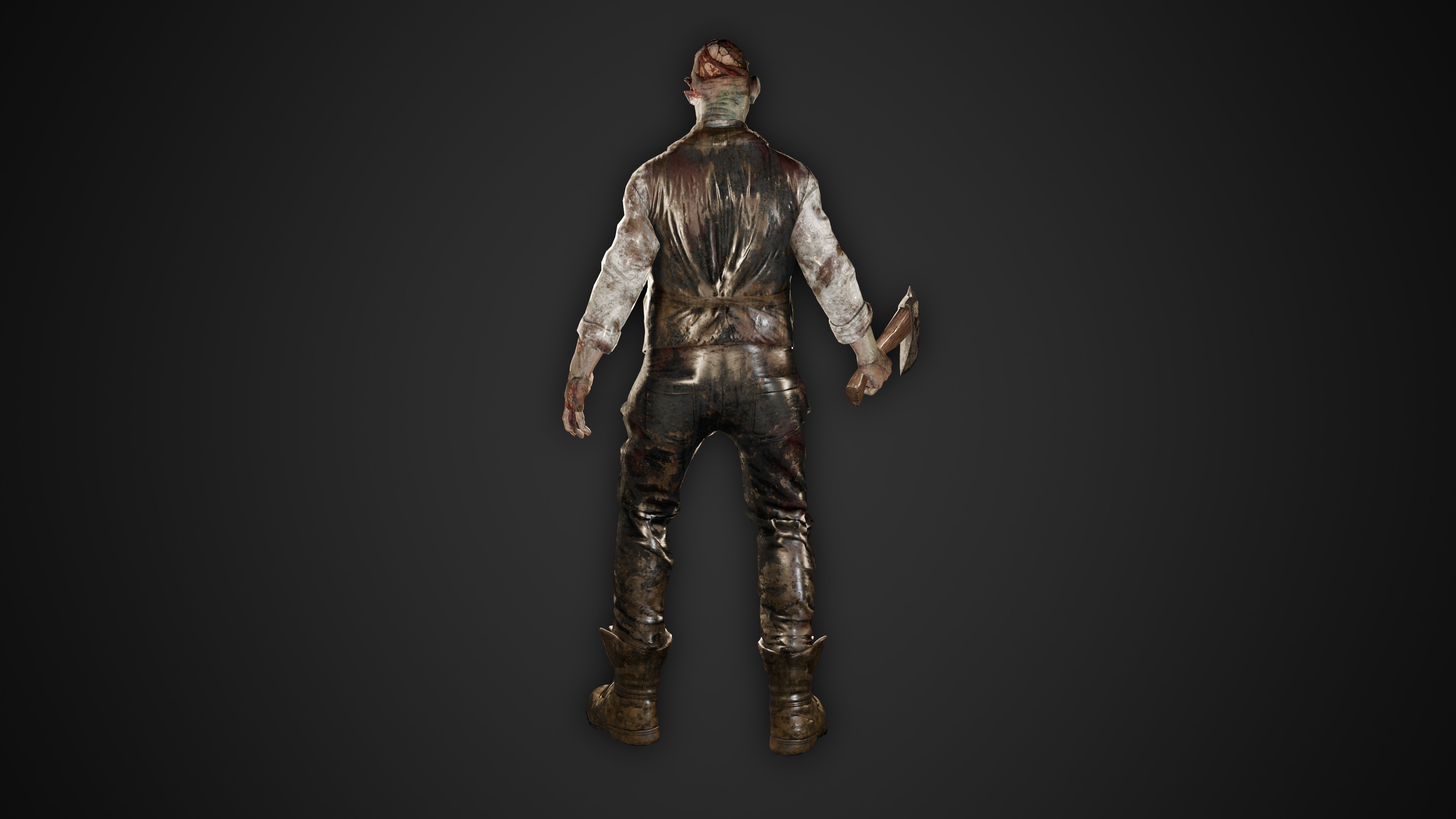 Zombie Brute Low-poly 3D model_1