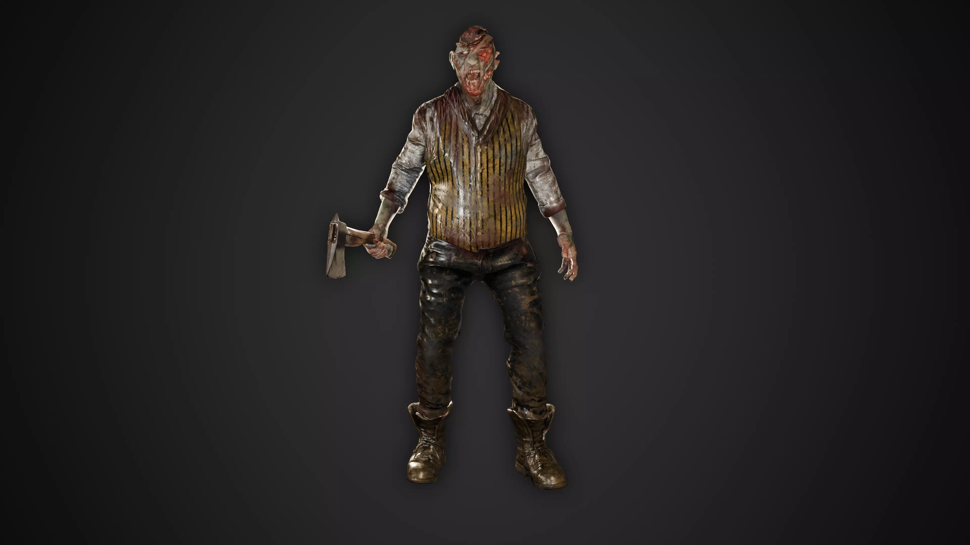Zombie Brute Low-poly 3D model_0
