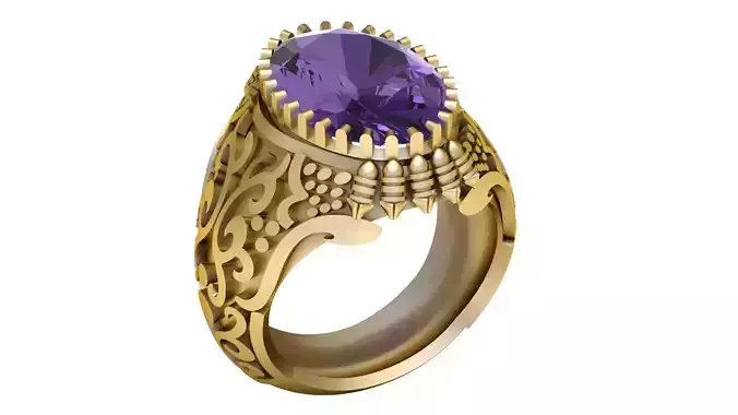 Italian Men fashion Ring 3d Printable Model