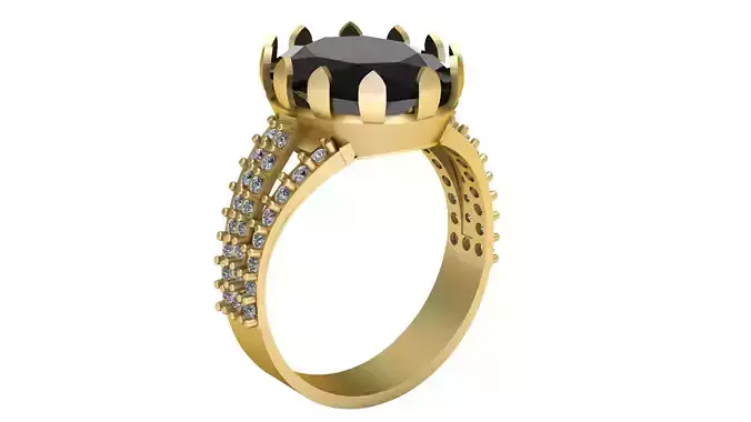 Wedding Diamond Ring for women Ring 3d Printable Model