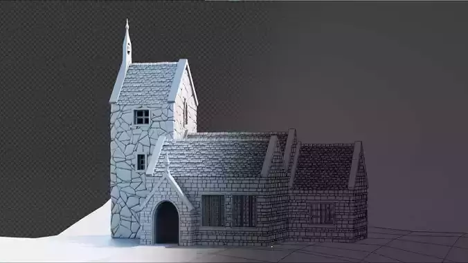 Old church HO scale for resin 3D printing