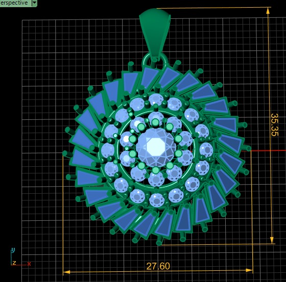 Stylish Colgante Pendant 3d Printable Model 3D print model_3