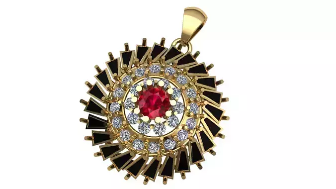 Stylish Colgante Pendant 3d Printable Model 3D print model